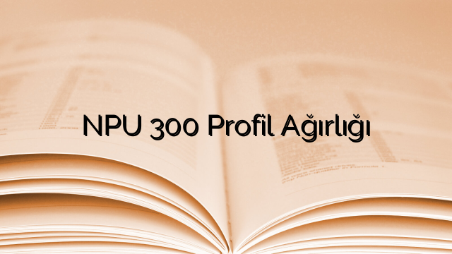 NPU 300 Profil Ağırlığı