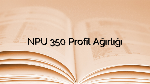 NPU 350 Profil Ağırlığı